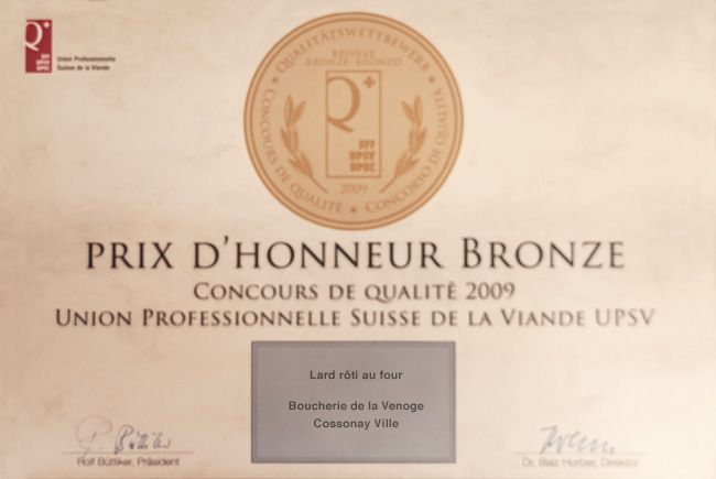 Concours - Lard rôti au four - 2009