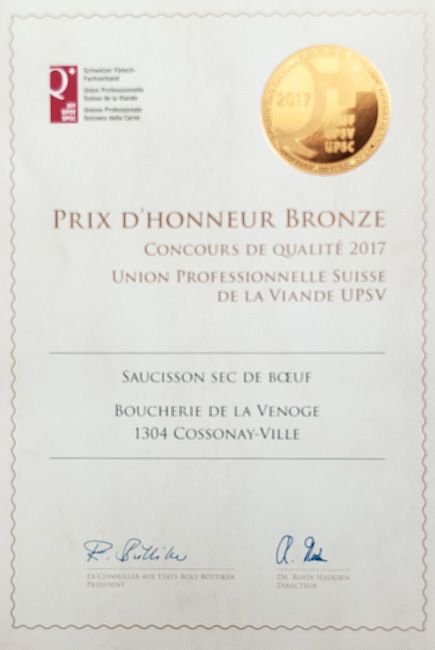 Concours - Saucisson sec de boeuf - 2017