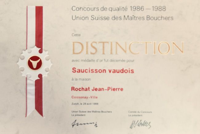 Distinction - Saucisson vaudois - 1986 - 1988